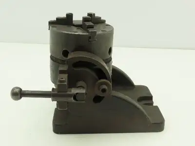 Buck Forkardt Milling 3 Jaw Lathe Chuck 4” OD 1" ID Collet Indexing Angle Plate