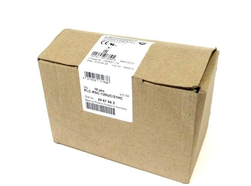 NEW SEALED LOT OF 10 PHOENIX CONTACT PLC-RSC-120UC/21HC RELAY MODULES PLCRSC120U