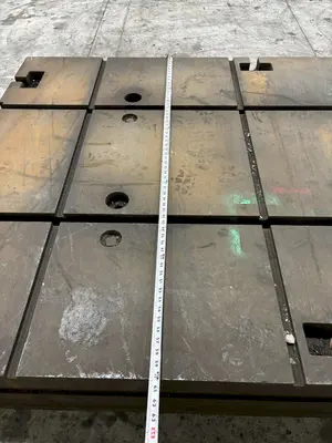 60" X 90.5" X 13" T SLOTTED FLOOR PLATE: STOCK 11836
