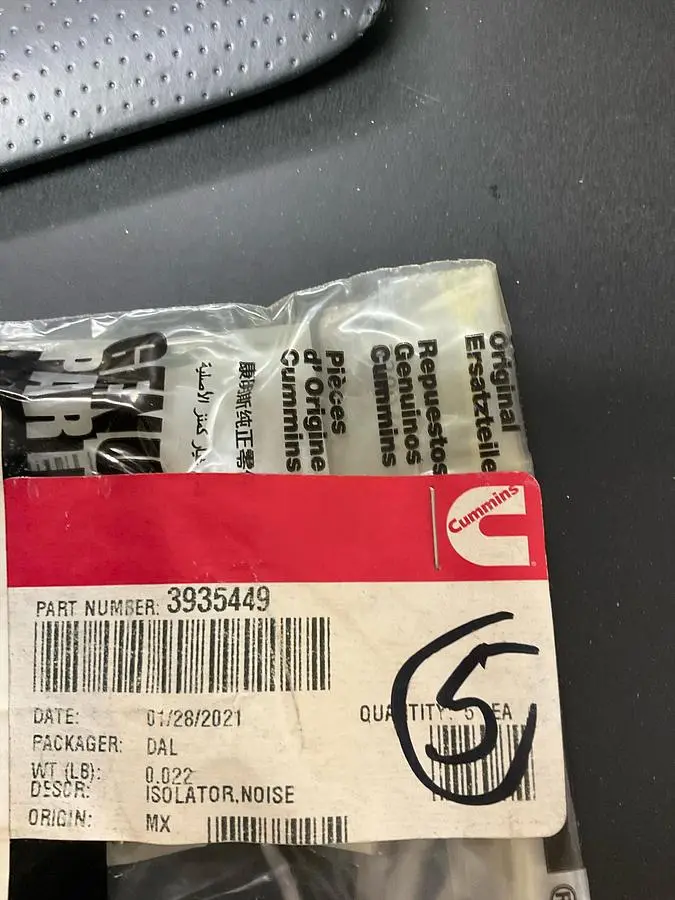 CUMMINS NOISE ISOLATOR PN: 3935449
