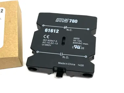 USED MARS AUXILIARY SWITCH 1N.O. - 1N.C. FOR 3P 25-60AMP, FURNAS 49ACR6