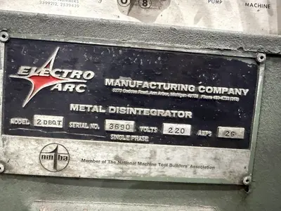 10 KVA ELECTRO ARC MODEL #2-DBQT TAP DISINTEGRATOR & ARC-ER HEAD : YOBRO #25002