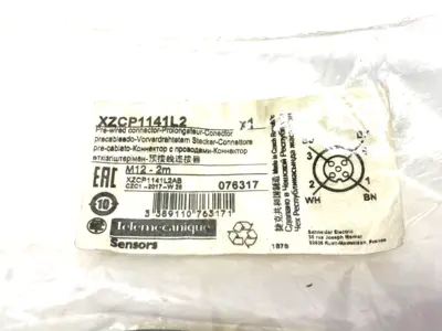 XZCP1141L2 | Telemecanique  Single Ended Cable Female M12 2m - New