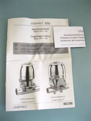 NEW Gemu 9650 10T 11T1 Diaphragm Valve 4.5-7.0 Bar Open Box H17