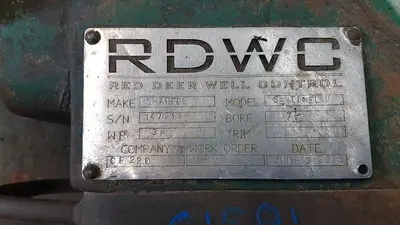 USED SHAFFER 7 1/16" 3M DOUBLE RAM BOP
