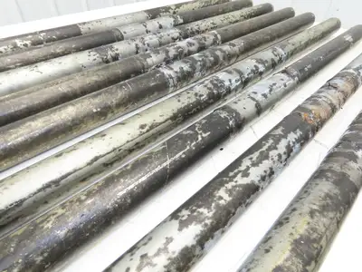 1.9"x 40"BF Galvanized Steel Gravity Conveyor Roller 7/16" Hex Axle  Lot of 10