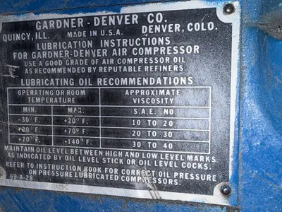 Used GARDNER DENVER ADO 1003 Air Compressors (Misc) California US | Heavy Wall Consulting #1326656