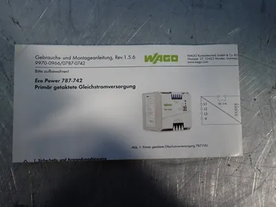 Used WAGO 787742 DIN Rail Power Supplies Ohio US | HGR 24 #797223