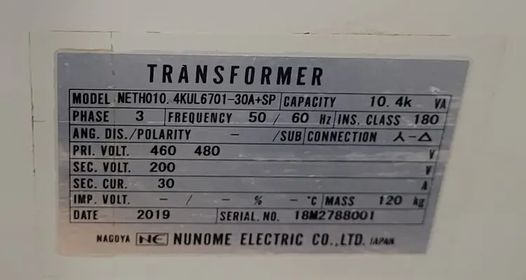 Used 2019 NUNOME NETH010.4KUL6701-30A+SP Transformers Kentucky US | Aucto #1315708