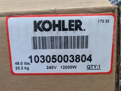 Kohler Hotstart 12000W 240V KH CSM31202-710 Coolant Preheater 10305003804