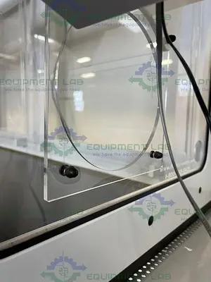 USED FLOW SCIENCES FSCQ03357 6 FT PPE SLIDING SASH VENTED BALANCE SAFETY ENCLOSURE