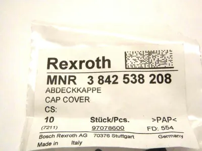 3 842 538 20 | Bosch Rexroth 8 Cap Cover BAG OF 8 - New