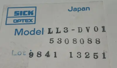NEW SICK LL3-DV01 FIBER OPTIC PROXIMITY SENSOR 5308088 LL3DV01