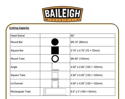 2016 BAILEIGH CS-475AV Circular Cold Saws | Clark Machinery Sales, LLC (11)