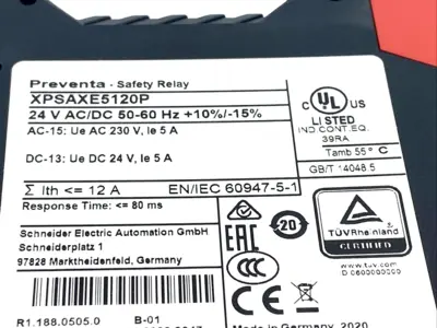 USED SCHNEIDER ELECTRIC XPSAXE5120P, PREVENTA