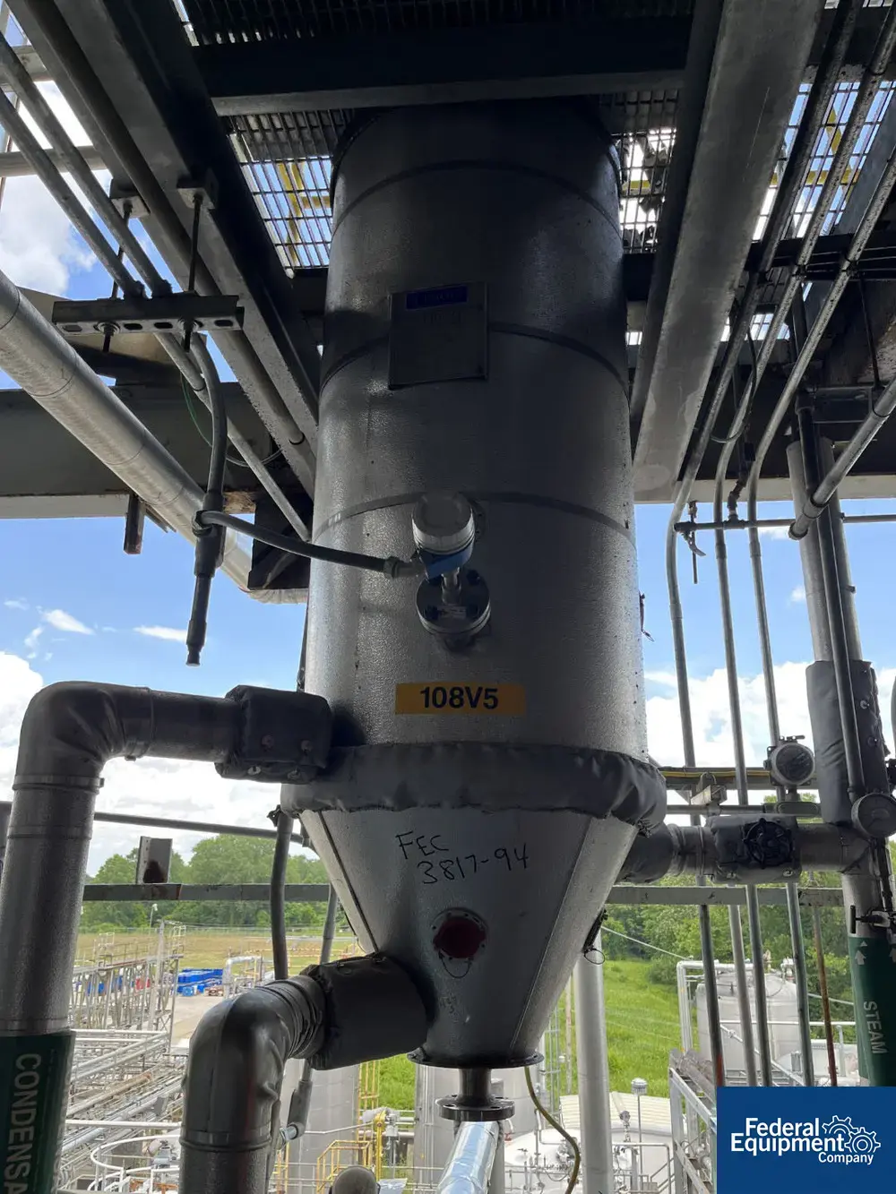 USED Letco 125 Gal CMC Letco Jacketed Receiver Tank, 316L S/S, 50/150#