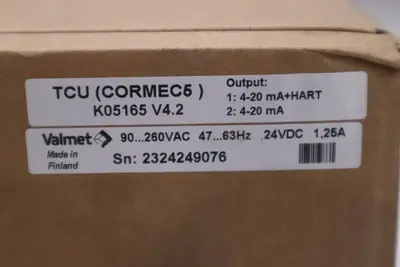 NEW  VALMET CONSISTENCY ANALYZER TCU CORMEC5 K05165 V4.2 STOCK G443