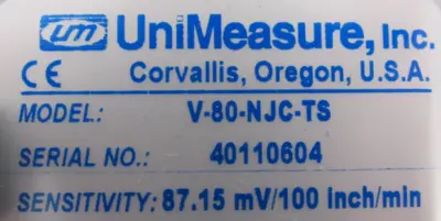 NEW UNIMEASURE V-80-NJC-TS TRANSDUCER V80NJCTS