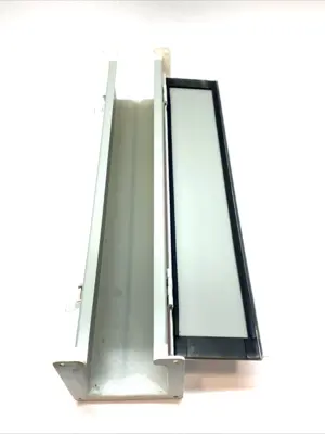 USED HOFFMAN NVENT WIREWAY 4"X4"X24" TYPE 12 LAY-IN HINGED COVER STEEL