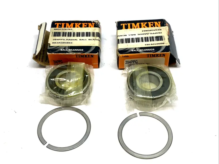 Used TIMKEN DEEP GROOVE BALL BEARING 20X47X14MM DOUBLE CONTACT SEAL LOT OF 2 Bearings | Maverick Industrial Sales #1103369