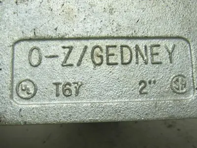 OZ Gedney T67 2" Type T Conduit Body W/O Cover
