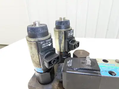929500 Hydraulic Solenoid Control Valve & Manifold From N40 XMR Forklift