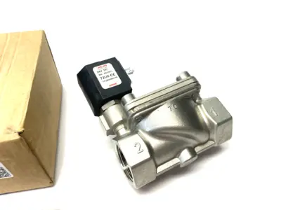 New | in-Stock M&M Pilot Operated 2/2-way Solenoid Valve EVB 2/2 NC G 1" Cann. Solenoid Valves Michigan US | Maverick Industrial Sales #1393091