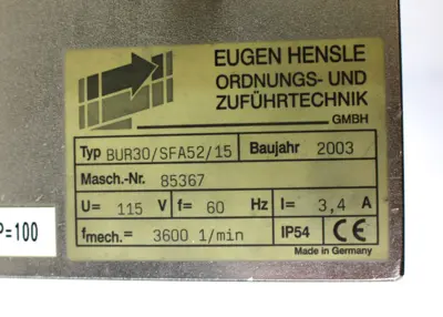 USED EUGEN HENSLE BUR30/ SFA 52/15