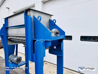 USED AARON PROCESS EQUIPMENT 11-CU.FT. JACKETED RIBBON BLENDER