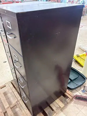 Black 4-drawer vertical filing cabinet