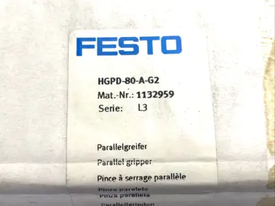 HGPD-80-A-G2, 1132959 | Festo HGPD-80-A-G2 Parallel Gripper, 20mm Each Gripper Stroke 1132959 - New Other