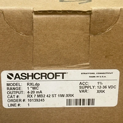 NEW Ashcroft RXLdp