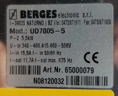 USED BERGES UD7005-5