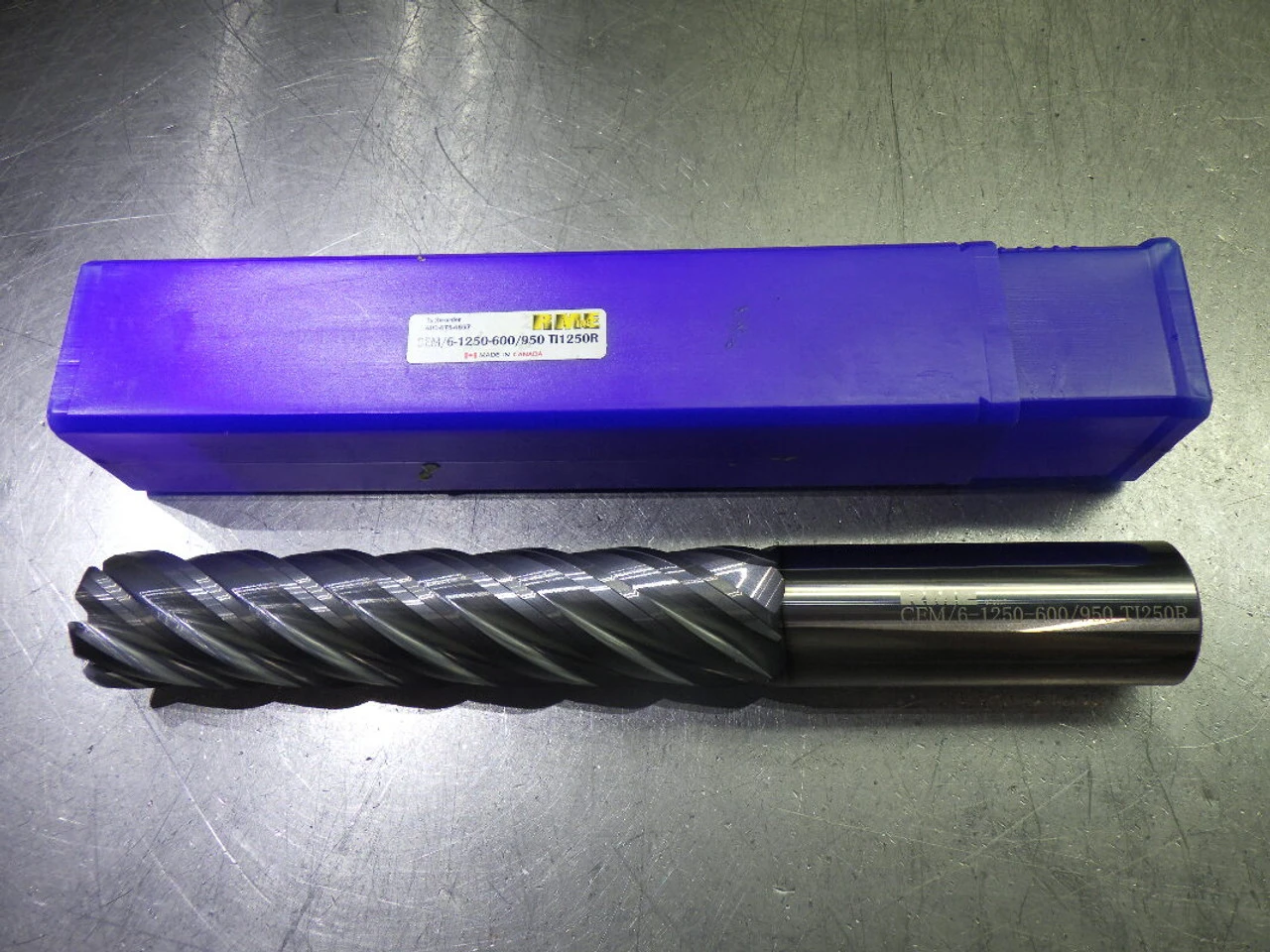 RME Inc 1.25" 6 Flute Carbide CR Endmill CEM/6-1250-600/950 TI250R (LOC2003C)