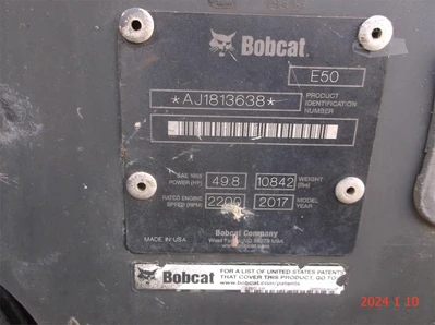 Used 2017 BOBCAT E50 Excavators New York US | Beck Equipment #1506432