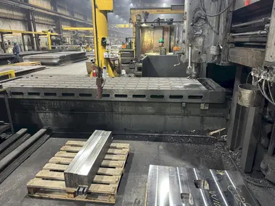 44" x 144" GRAY DOUBLE SIDED PLANER MILL. STOCK #0134825