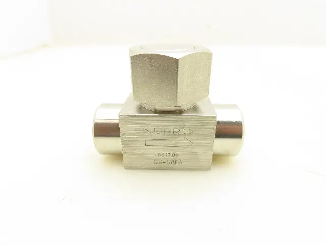 Nupro SS-58F6 Stainless Steel Lift Check Valve 3/8" FNPT 6000 PSI
