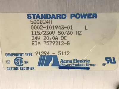 USED ACME ELECTRIC 500B24H