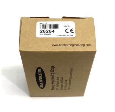 USED BANNER ENGINEERING MINI-BEAM DIVERGENT DIFFUSE SENSOR RANGE: 130MM 26264