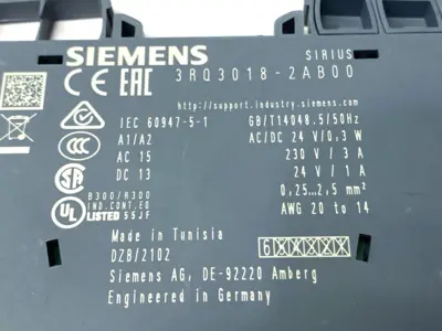 USED SIEMENS COUPLING RELAY 24V AC/DC 6A
