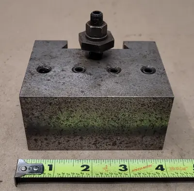 QUICK CHANGE BORING BAR TOOL POST HOLDER 1IN BORE 2H 3L 4W 2.25IN WEDGE