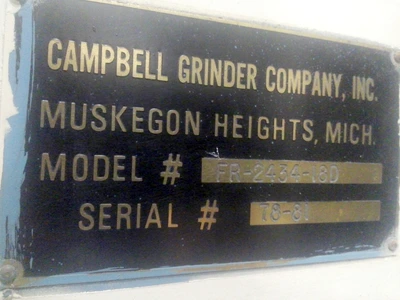 Used CAMPBELL FR 2434-18D DUAL SLIDE PRECISION Rotary Surface Grinders Pennsylvania US | Hadanich Machine #1443631