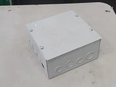 8"x8"x4" Screw Cover Junction Pull Box, 16 Knockouts