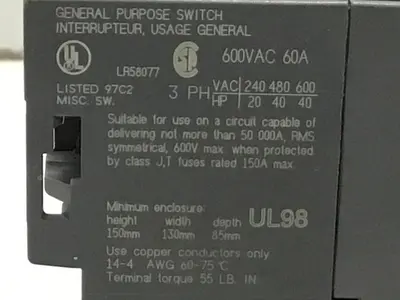 Used BUSSMANN CDNF60 Circuit Breakers Michigan US | Ideal Machinery #1308737