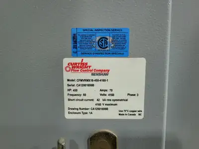 Used BENSHAW CFMVRMX18-450-4160-1 Switchgears British Columbia CA | Lenmark #240725