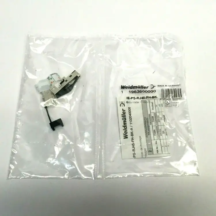 New | in-Stock WEIDMÜLLER IE-PS-RJ45-FH-BK Connector Accessories | Maverick Industrial Sales #1117583