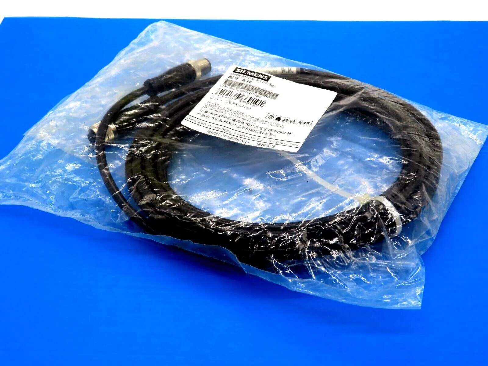 NEW SIEMENS 6GT2891-4FH50 CABLE 5M 6GT28914FH50