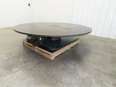 1" Steel Top Turn Table Work Bench Uncoiler 72" Top 2Hp 230/460V Motor