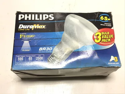 Philips BR30 Flood Light Bulb 1-1/2 Year Long Life DuraMax 65W 120V  Great Deal