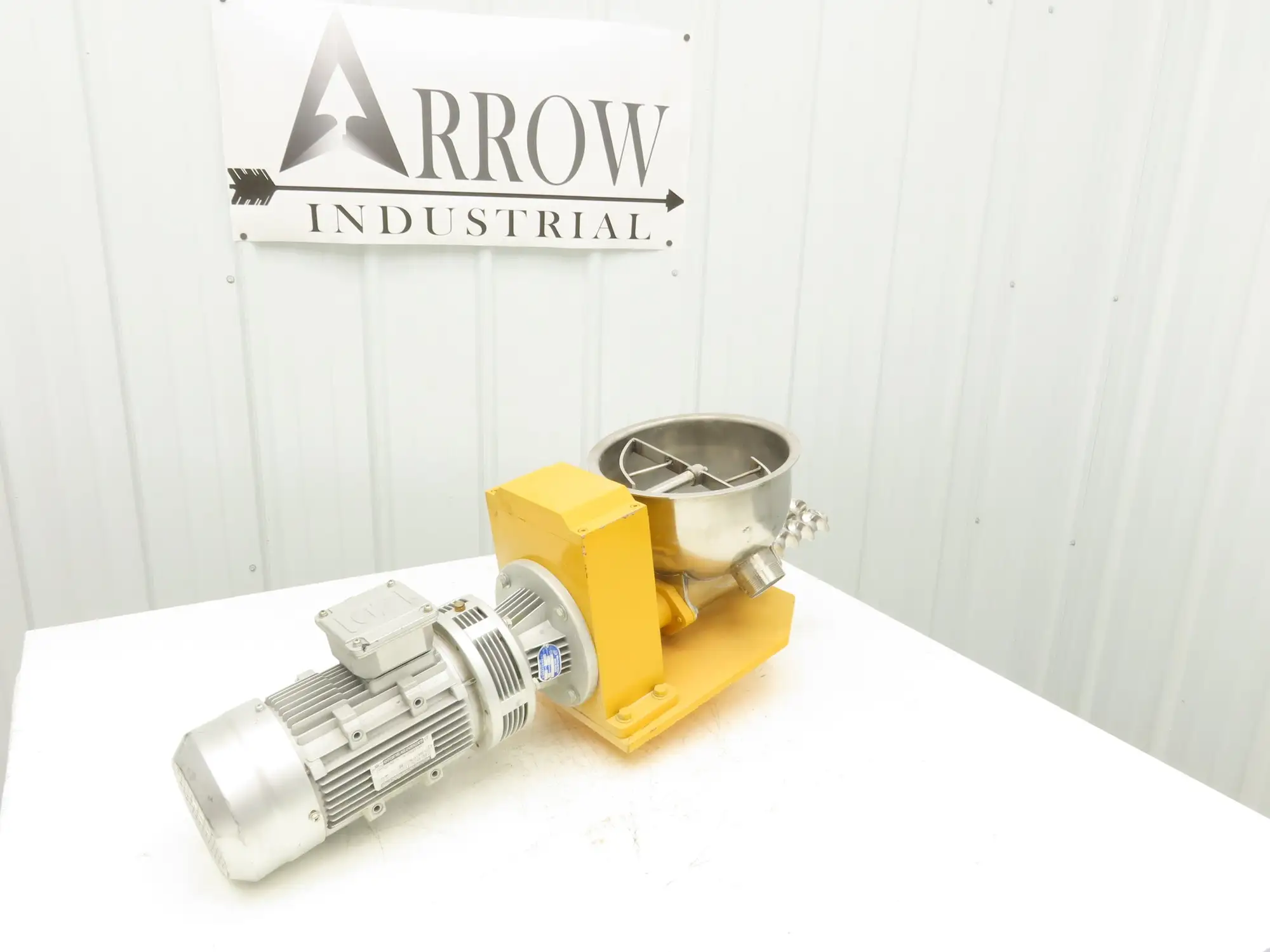 Food Process Double Kneader Mixer Screw Feeder Dry Bulk 2 Gal Stainless 1.5kw